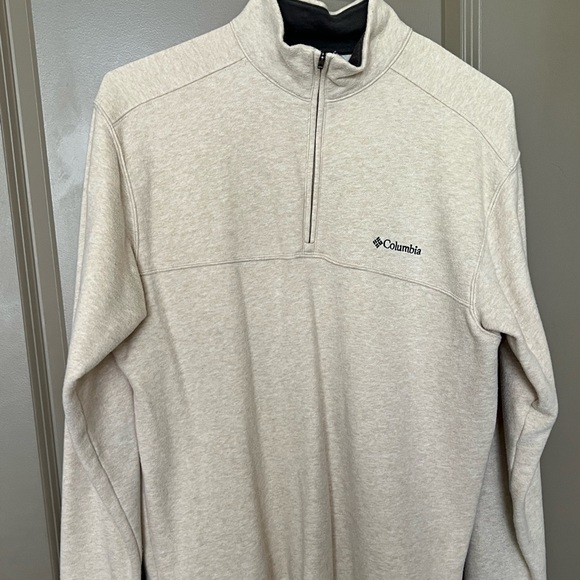 Columbia Quarter Zip Oatmeal Color Size Medium - Picture 1 of 3